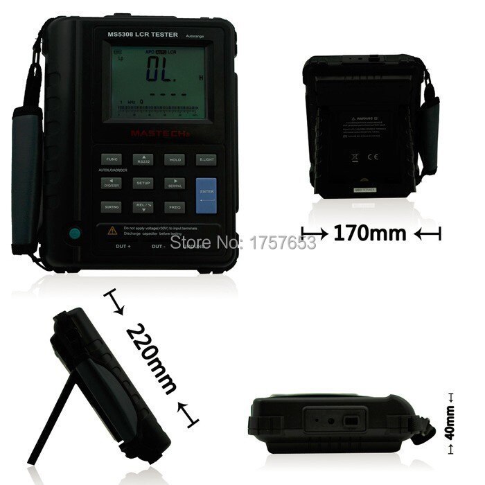 무료 배송 mastech ms5308 lcr 미터 휴대용 핸드 헬드 자동 범위 lcr 미터 고성능 100 khz